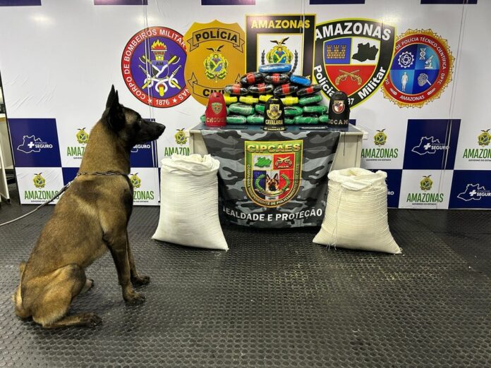 36 kg de drogas achados em farinha no AM