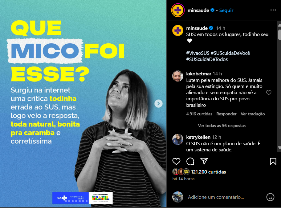 Ministério rebate Jojo Todynho após críticas ao SUS