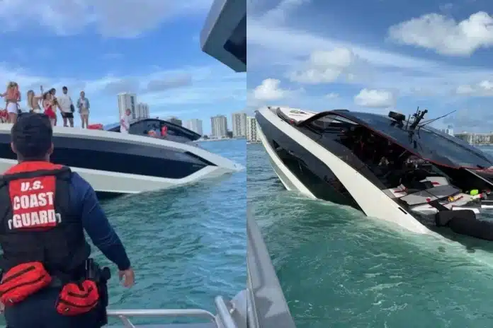 Iate de luxo vira em Miami com 32 a bordo