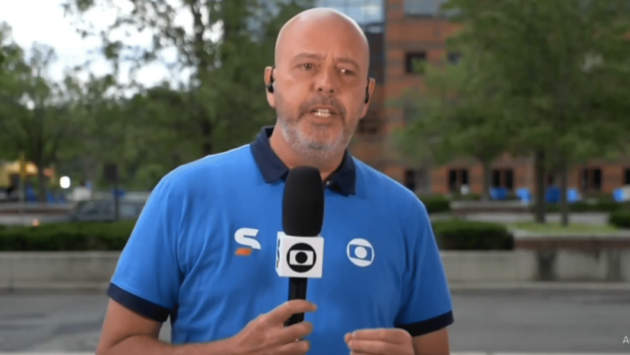Alex Escobar passa mal durante participação ao vivo na TV Globo e tranquiliza fãs após atendimento médico.