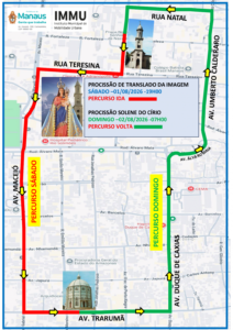 Esquema de transito Cirio de Nazaré - Manaus 2026