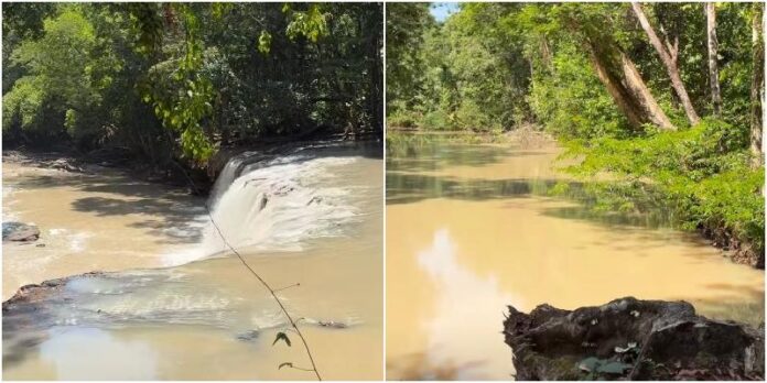 Rio Urubu barrento em Presidente Figueiredo próximo à Cachoeira Natal.