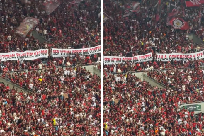 TORCEDORES DO FLAMENGO PROTESTAM CONTRA LULA APÓS VETO ÀS BETS